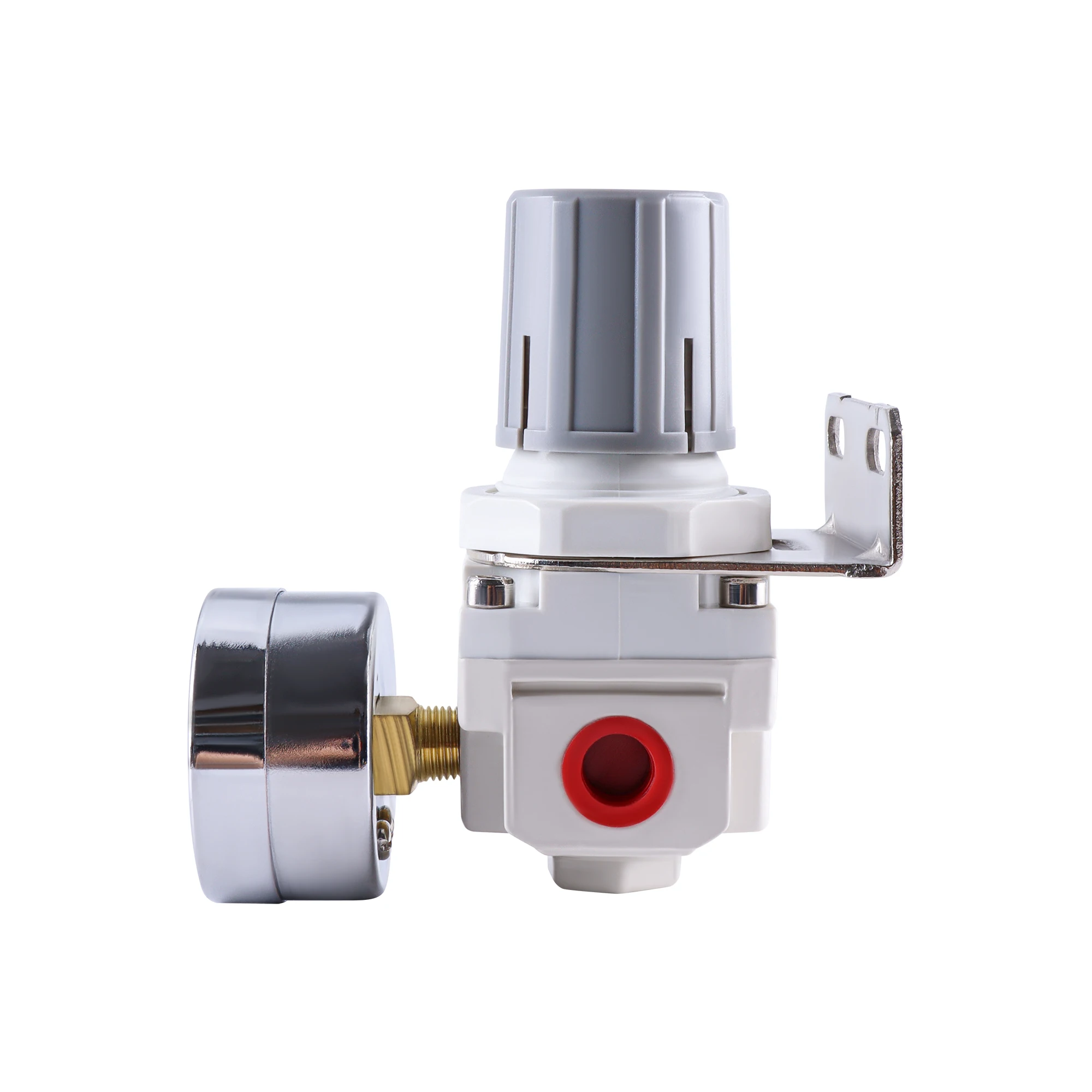 AR2000 1/4" NPT Riduzione del regolatore di pressione del compressore d'aria pneumatico per sistema di aria compressa Manometro protetto in acciaio da 150 PSI