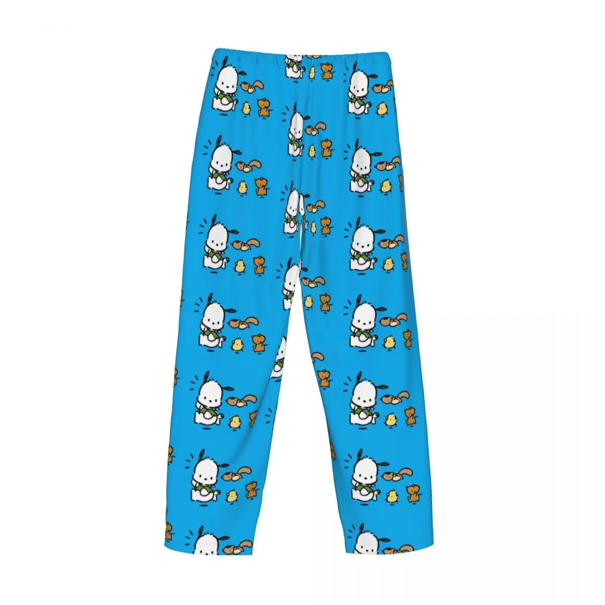 Custom Printed Pochacco Pajama Pants Men's Comic Hot Sleep Sleepwear Bottoms with Pockets