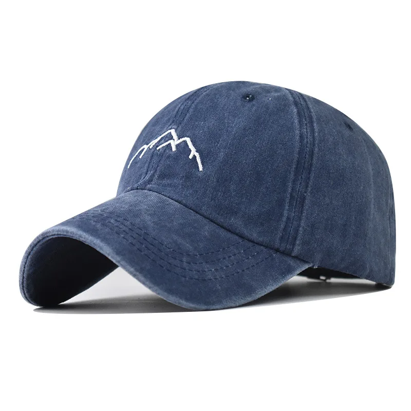 

Fashion Mountain Peak Embroidery Baseball Cap Men Women Washed Cotton Snapback Caps Outdoor Adjustable Streetwear Sun Hats