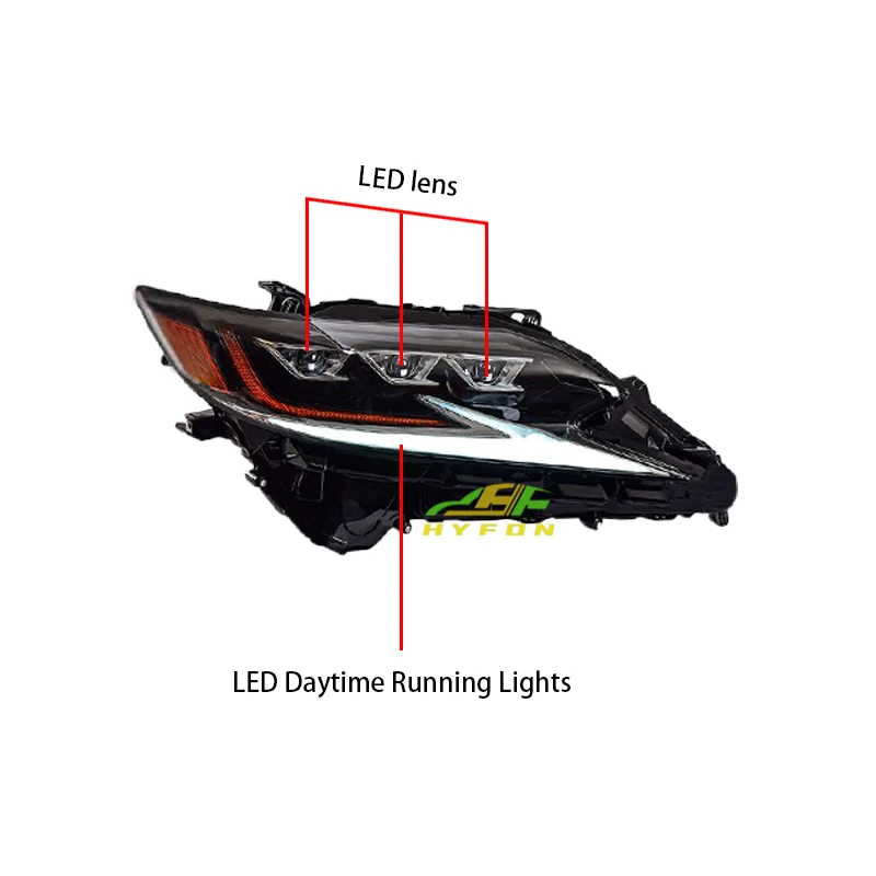 For Lexus ES 2015-2017 upgraded three-eye headlight Flow turn signal ES200 ES250 upgraded 2020 Matrix LED three-eye headlight