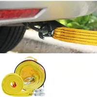 1Pc 4M Car Tow Cable Heavy Duty 5 Ton Trailer Rope Towing Pull Rope Strap Hooks Van Road Recovery Car Accessories