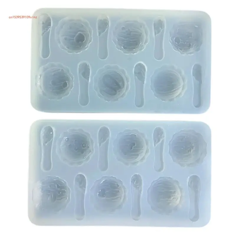 

Silicone Mold Flexible Epoxy Resin Mould Ice Cream Ball Decorations Mould for DIY Enthusiasts Jewelry Making Tool