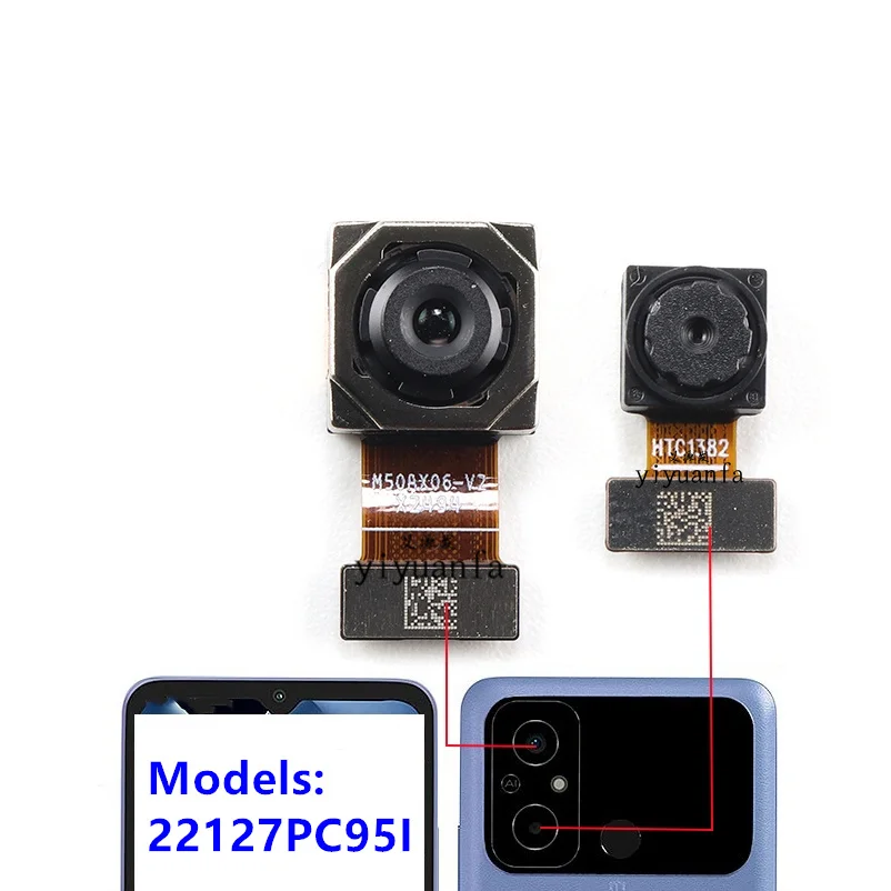 For Xiaomi Poco C55 Back Backside Selfie Facing View Small Rear Camera Module Flex Frontal Replacement Spare Parts 22127PC95I