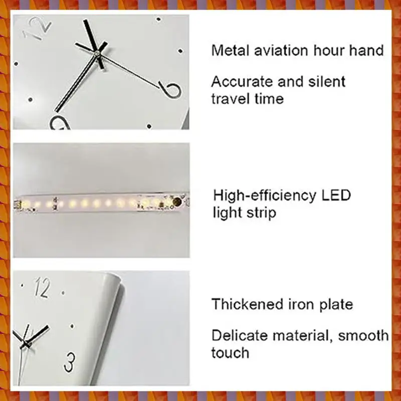 

DIDI Digital Corner Wall Clock, LED Wall Clock For Living Room, Corner Silent Wall Clock