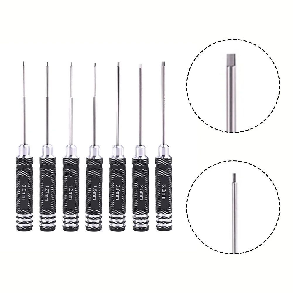 1 Pcs HSS Hexagon Wrench Screwdrivers Tools 0.9-3.0mm For RC Model Screw Driver White Steel Hexagonal Screwdriver