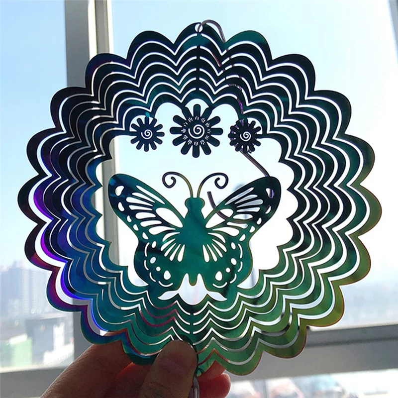 

Вращающийся Спиннер Бабочки, украшение для сада, уличные колокольчики, комната, балкон, декор для спальни-AC82