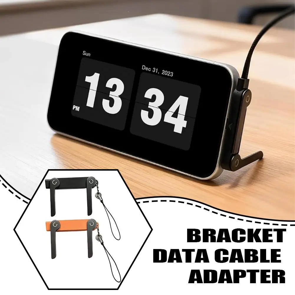 2-in-1 240W USB C to C Adapter with Phone Stand 5A PD Fast Charging Zinc Alloy Bracket for iPhone 15 16 Huawei Samsung Laptop