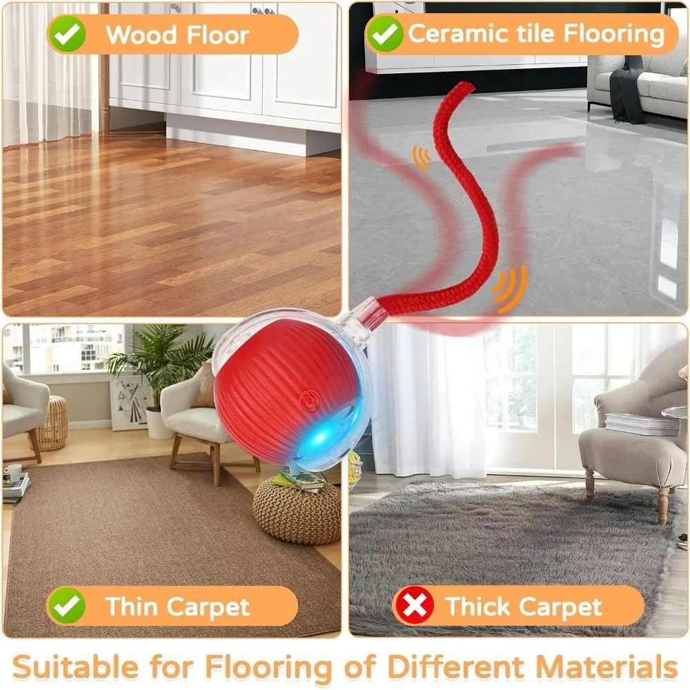 OFERTA FLASH: 1 Juguete Inteligente para Perros y Gatos con Bola Rodante Automática, Juguete Eléctrico para Mascotas con Movimiento Automático para Gatitos