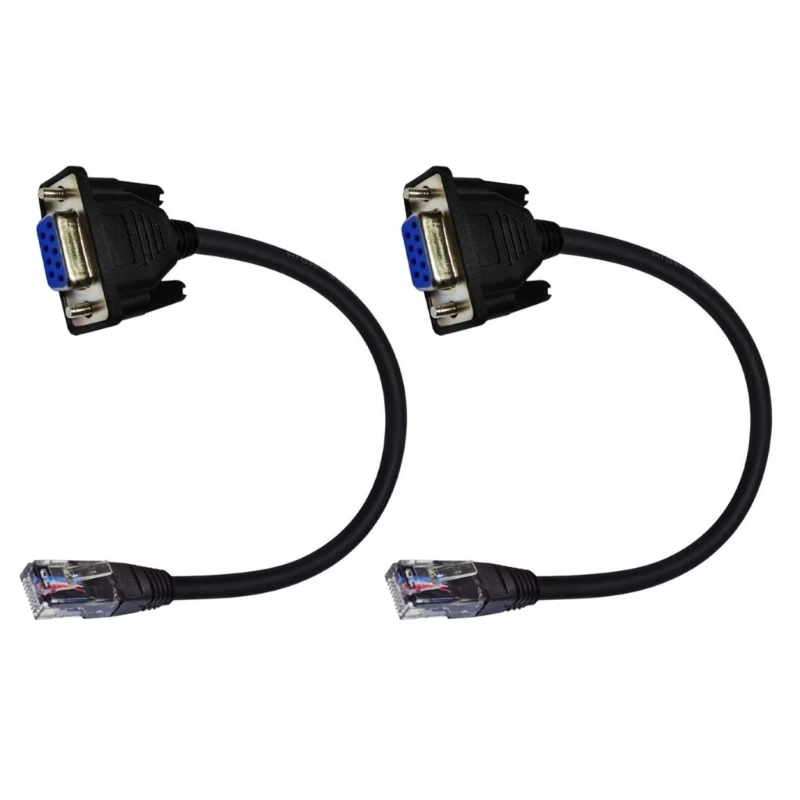 Compactly RS232 to RJ45 Ethernet Consoles Cable for Efficient Routers &Switching Management Highly Speed Data Transfer