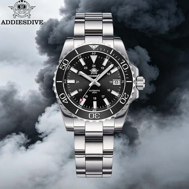 

ADDIESDIVE Man Automatic Watch Miyota 8215 Sapphire Glass Luminous Ceramic Bezel Watches 200m Waterproof Stainless Steel Watch