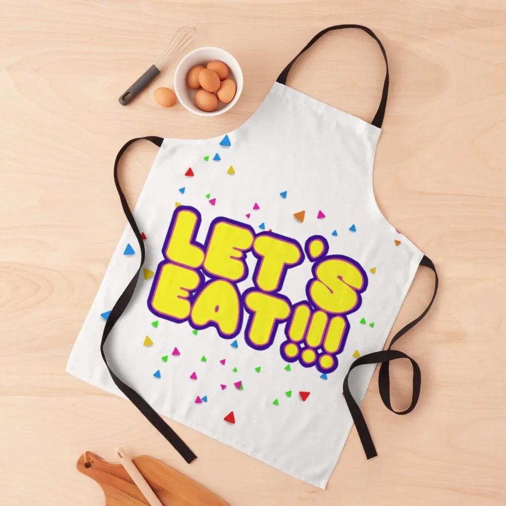 

Let's Eat Apron Waterproof women Kitchen Apras Man home women Apron