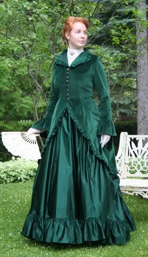 Revolution Georgian Era 1860s Victorian Green Ball Gown Civil War Southern Belle Dress Renaissance Historical Period Dress