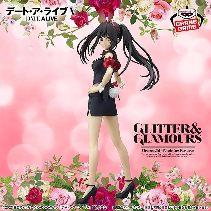 

22cm Genuine Bandai Banpresto DATE A LIVE GLITTER & GLAMOURS Tokisaki Kurumi Anime Action Figure Model Toys Gift for Birthday