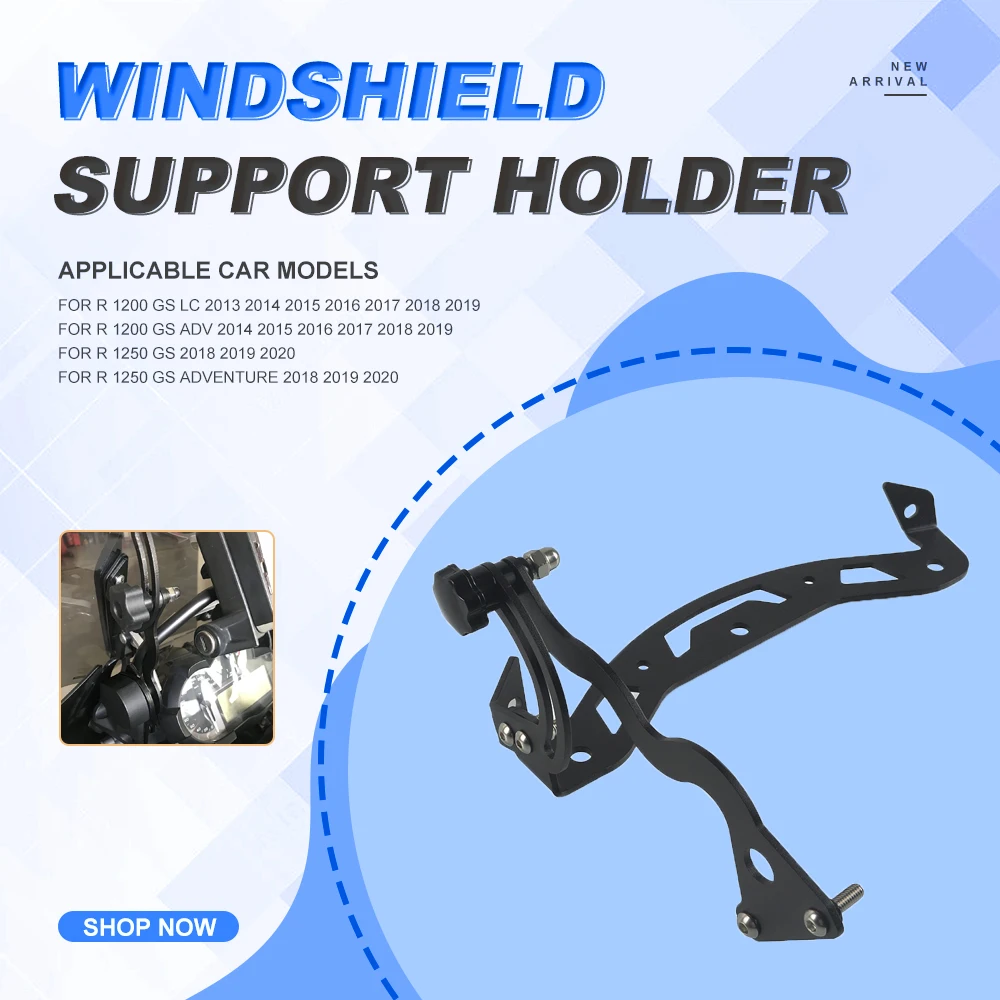 

R1250GS Windshield Support Holder Windscreen Strengthen Bracket Kits For BMW R 1200GS LC/Adv R 1250 GS Adventure 2013-2019 2020