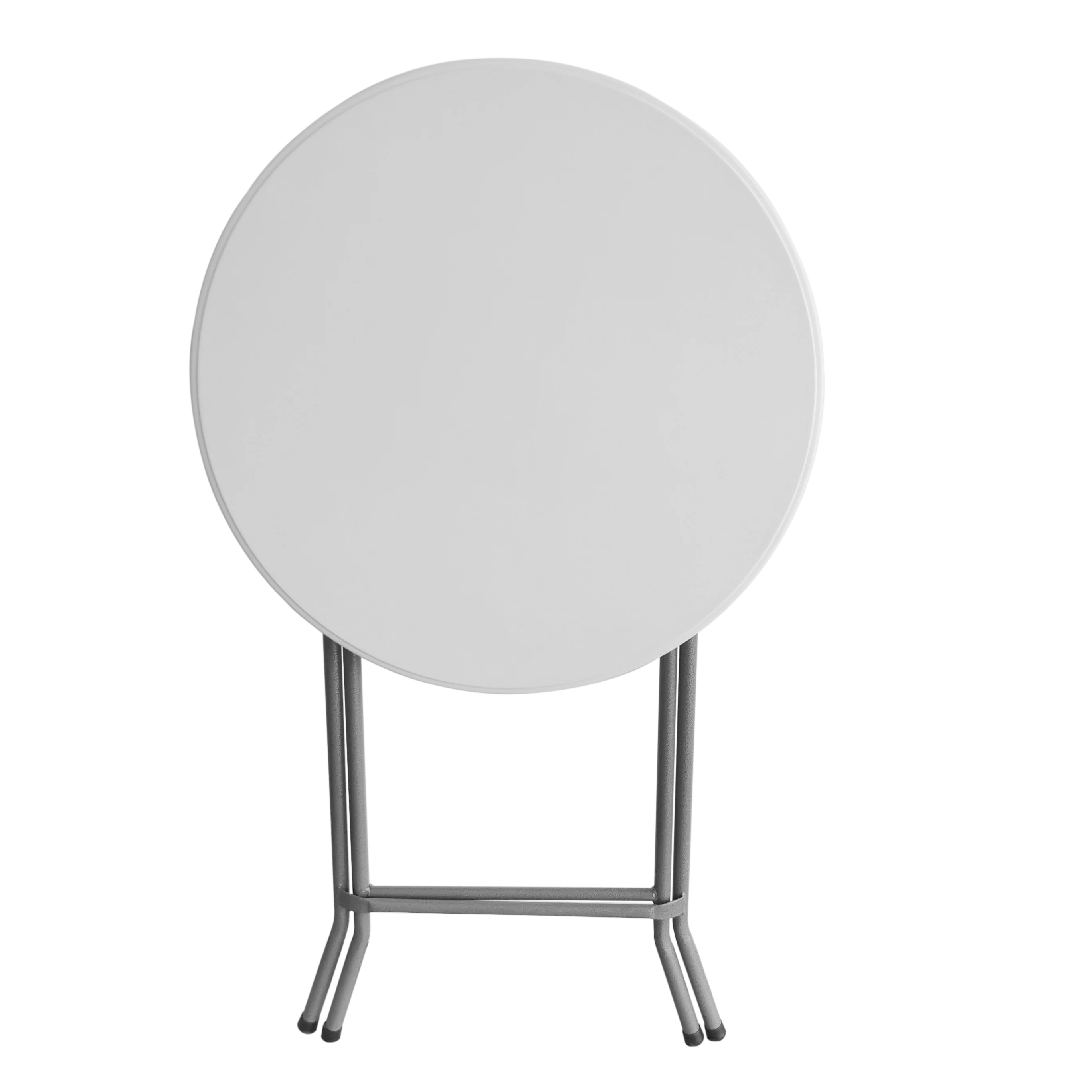 Commercial White Round Folding Bar Table Lightweight Outdoor Hotel Banquet Furniture 110cm