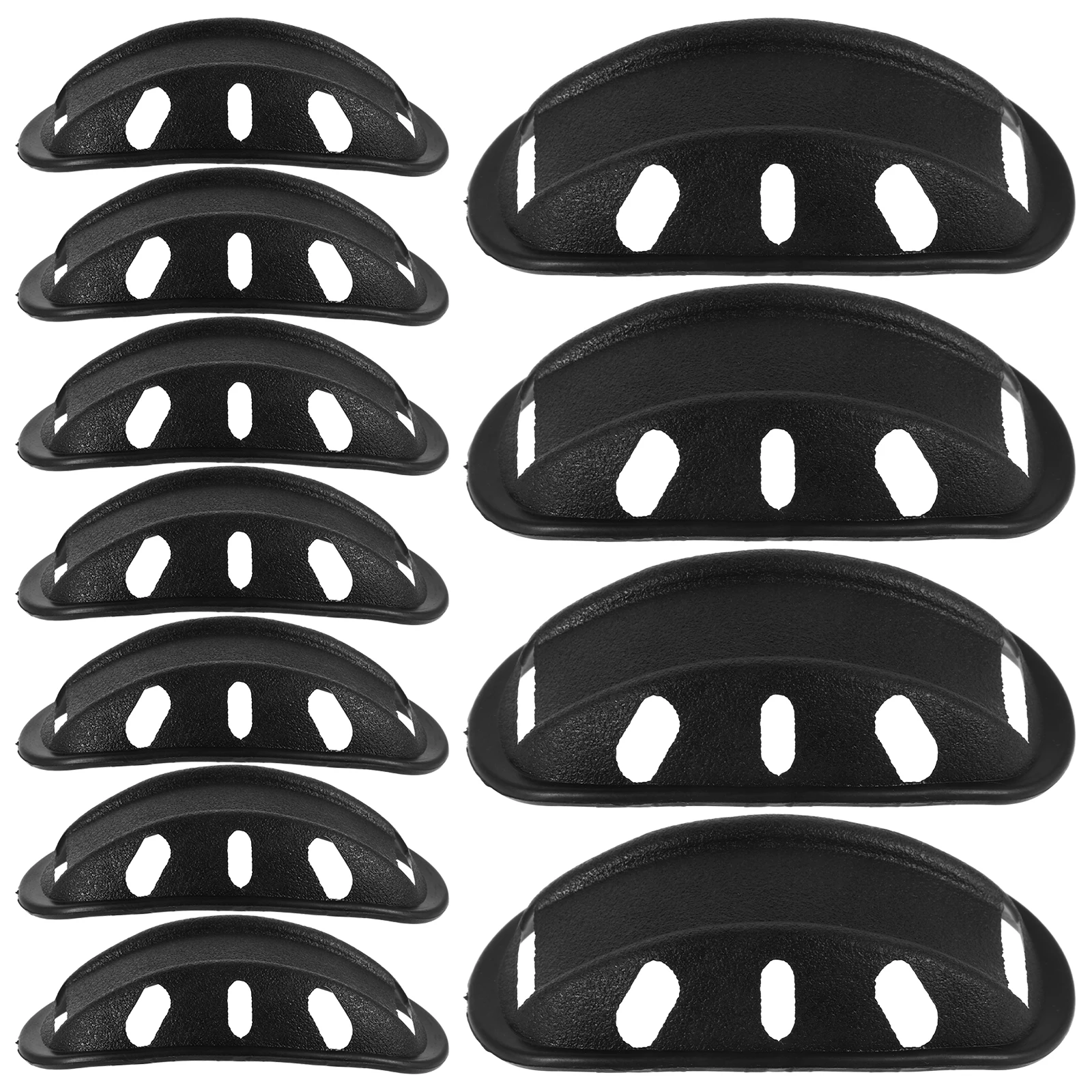 20-teiliges Kinnpolster für Schutzhelm, Kinnbecher, Tarnung, Schutz, Radfahren, Fußballschutz, schwarzes Kunststoffzubehör