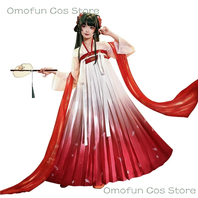 

ABC123Mao Mao Maomao Cosplay The Apothecary Diaries S2 Anime Costume Red Suit Wig Roleplay Ancient Traditional Dress H3;b,6/k'5;