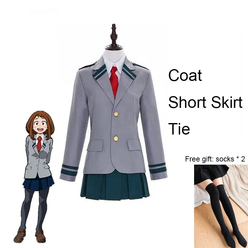2025 Todoroki Shouto uniforme Boku No Hero Academia Cosplay disfraz Ochaco Uraraka traje escolar de verano conjunto completo