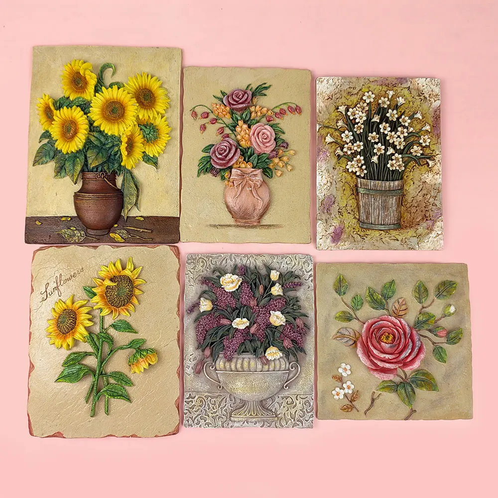 Flower Pattern Relief Board Mold, Superior Silicone Sunflower Form, Gypsum Mould, Rose Soap Clay, Resin Crafts, DIY Art, HC0427