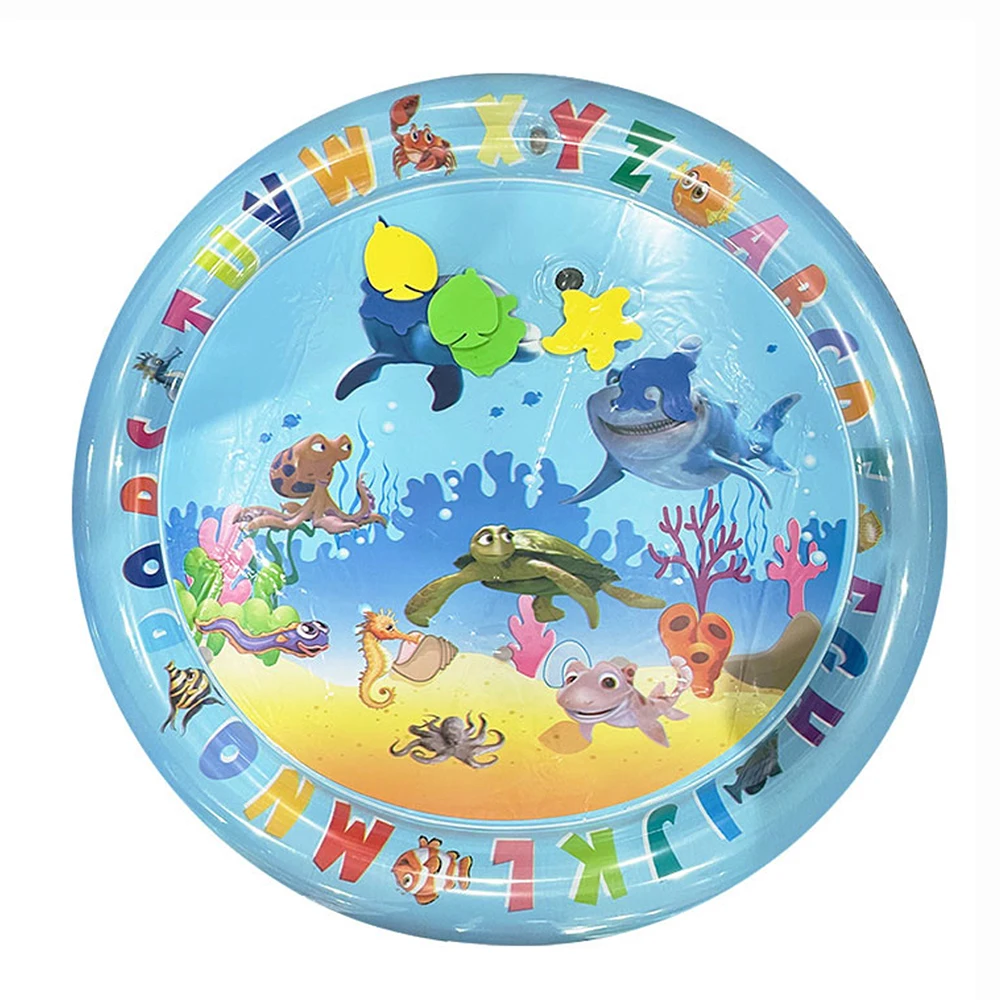 Circular Game Mat Inflatable Pvc Baby Roll Time Toddler Water Mat Early Childhood Education Development Activity Toy