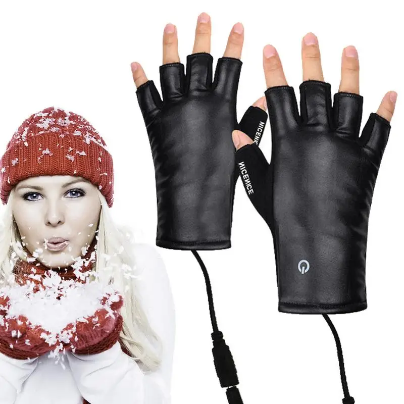 Winter Heated Gloves Warm Motorcycle Cycling Gloves USB Electric Heating Skiing Gloves Men Women