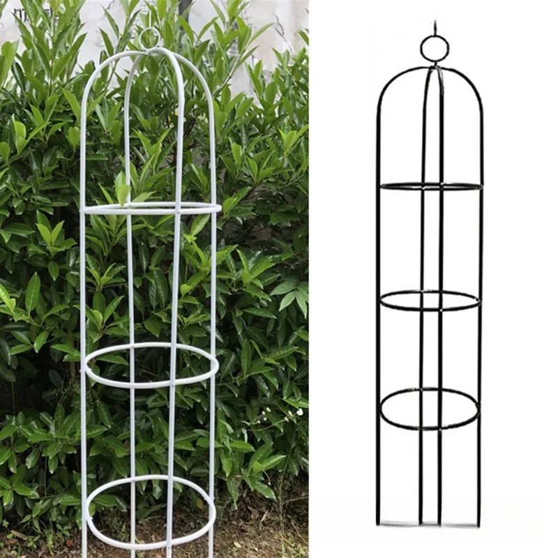 1Pcs Metal Tower Obelisk Garden Trellis 188cm Tall Climbing Plant Support Frame Outdoor Potted Flower Vine Rose Clematis Trellis