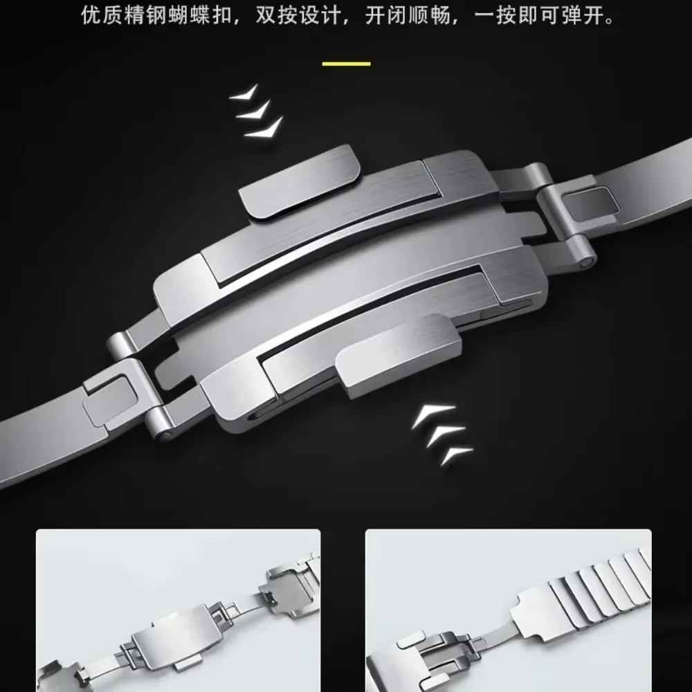 حزام فاخر من الفولاذ المقاوم للصدأ لساعة سامسونج جالاكسي الترا 2025 سوار معدني لساعة جالاكسي 8/8 سوار معصم كلاسيكي كوريا #5