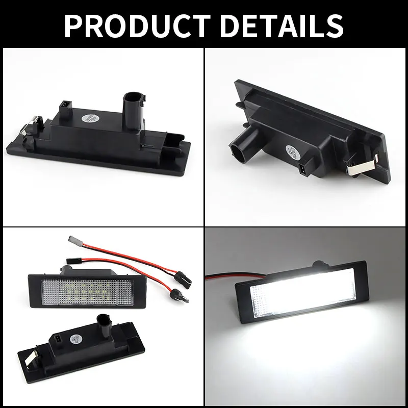 Lampe de coffre pour BMW E81 E87 E63 E64 E89 Z4 F20 F21, 2 pièces, lumière LED de plaque d'immatriculation de voiture CANBUS sans erreur 12V, Source lumineuse