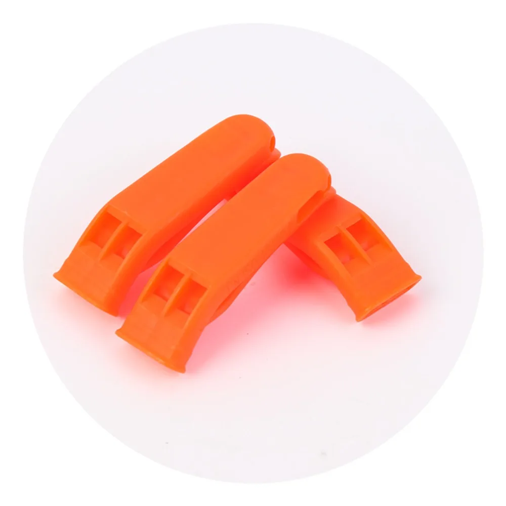 

5pcs Emergency Multifunction Equipment Kit Plastic Outdoor Camp Hiking Survival Loud Whistle Sports Match Dual Band Whistle