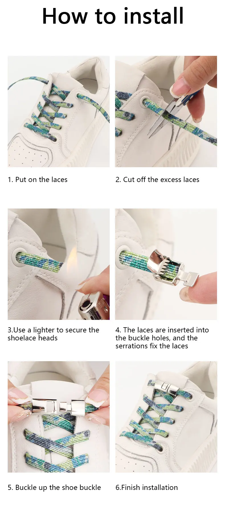Cross Lock No Tie Schnürsenkel Flache elastische Schnürsenkel Candy Rainbow Gold Glitzer Gummibänder Schnürsenkel für Sneakers Erwachsene Kinder – Detail 7