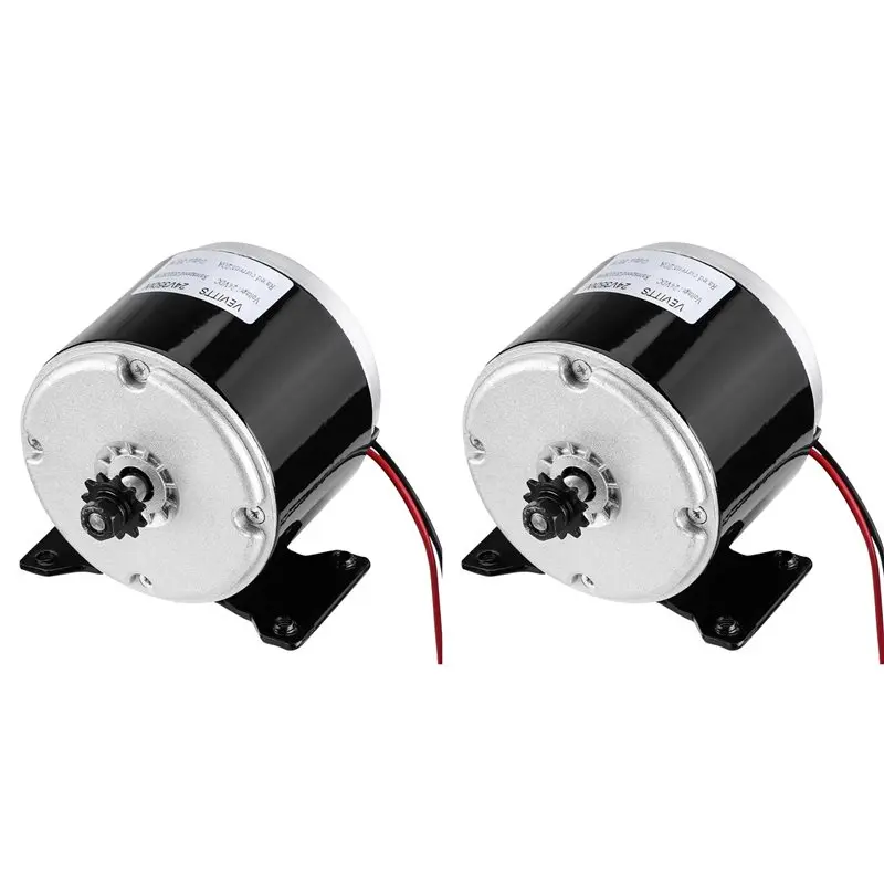 AA51 2X 24V 300W High Speed Brushed DC Motor 2750Rpm High Efficiency Aluminum DC Electric Motor For Electric Scooter New