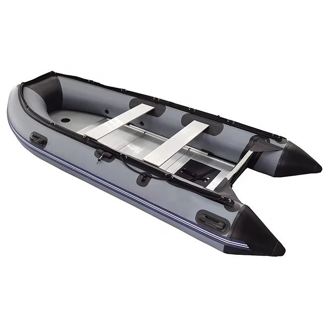 12ft 380cm 0.9mm / 1.2mm PVC قوارب مطاطية قابلة للنفخ مع عجلة Transom #3