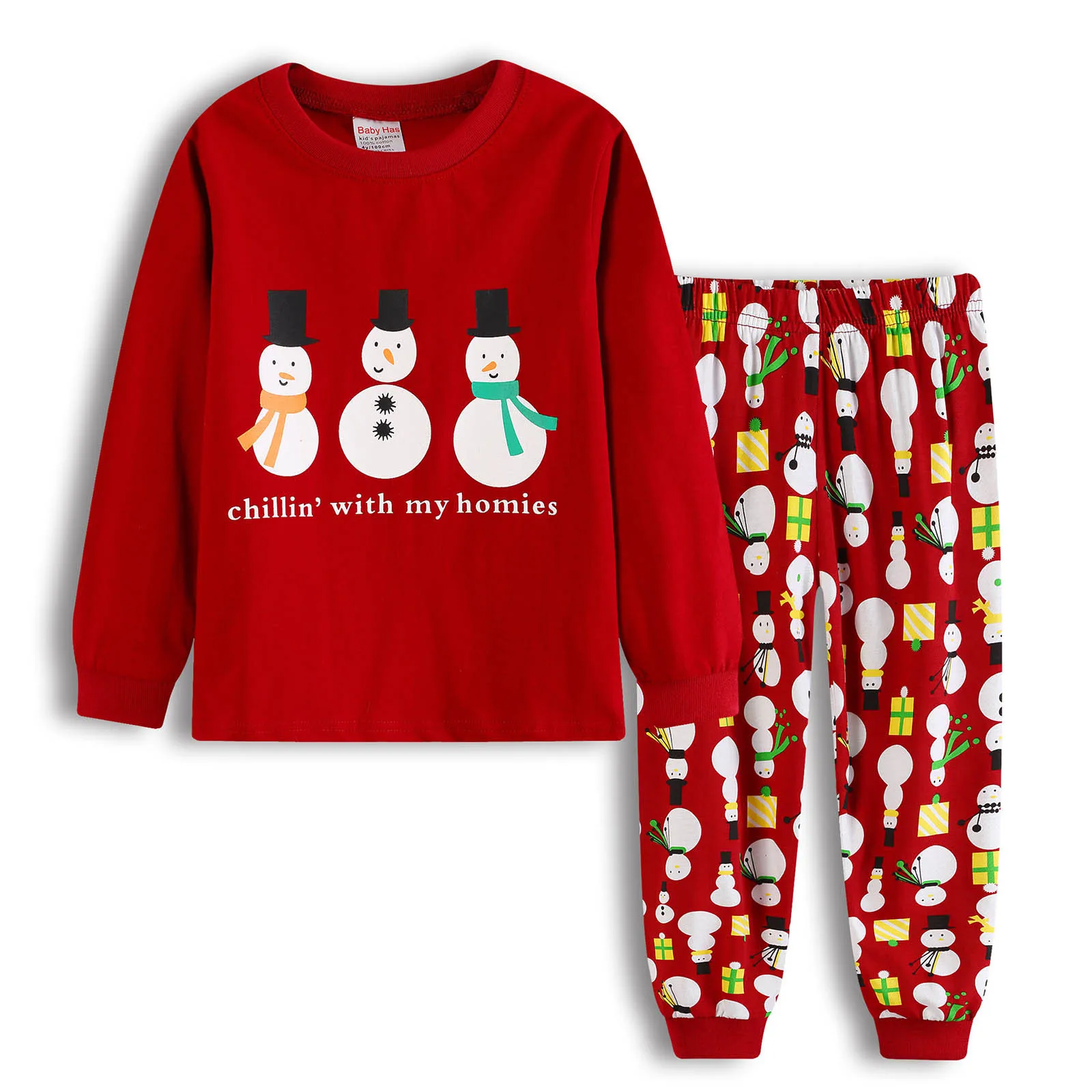 Kids Christmas Pajamas Long Sleeve Matching Holiday Set Toddler Boys Girls Kids Xmas Jammies 1st Birthday Boy Outfit