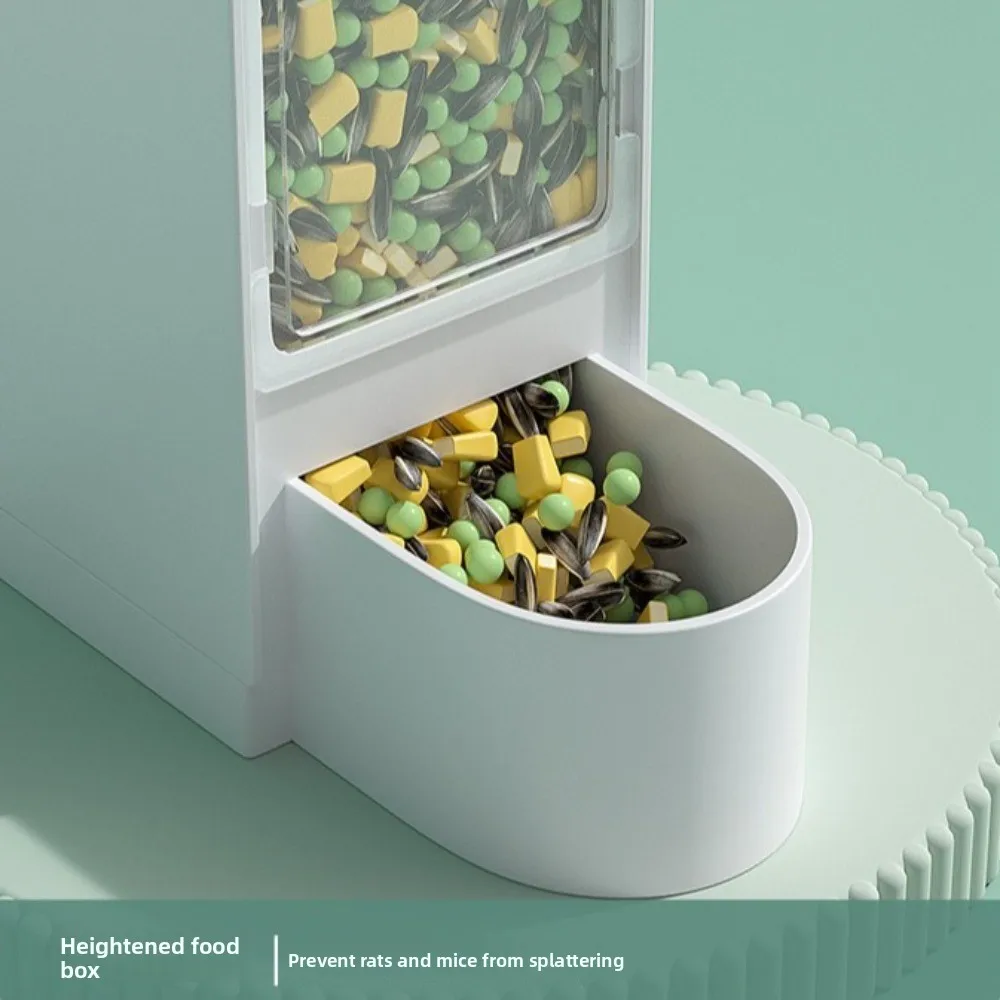 

Plastic Hamster Feeding Bottle Anti Rollover Easy Clean Hamster Food Bowl Leak Proof Large Capacity Feed Dispenser