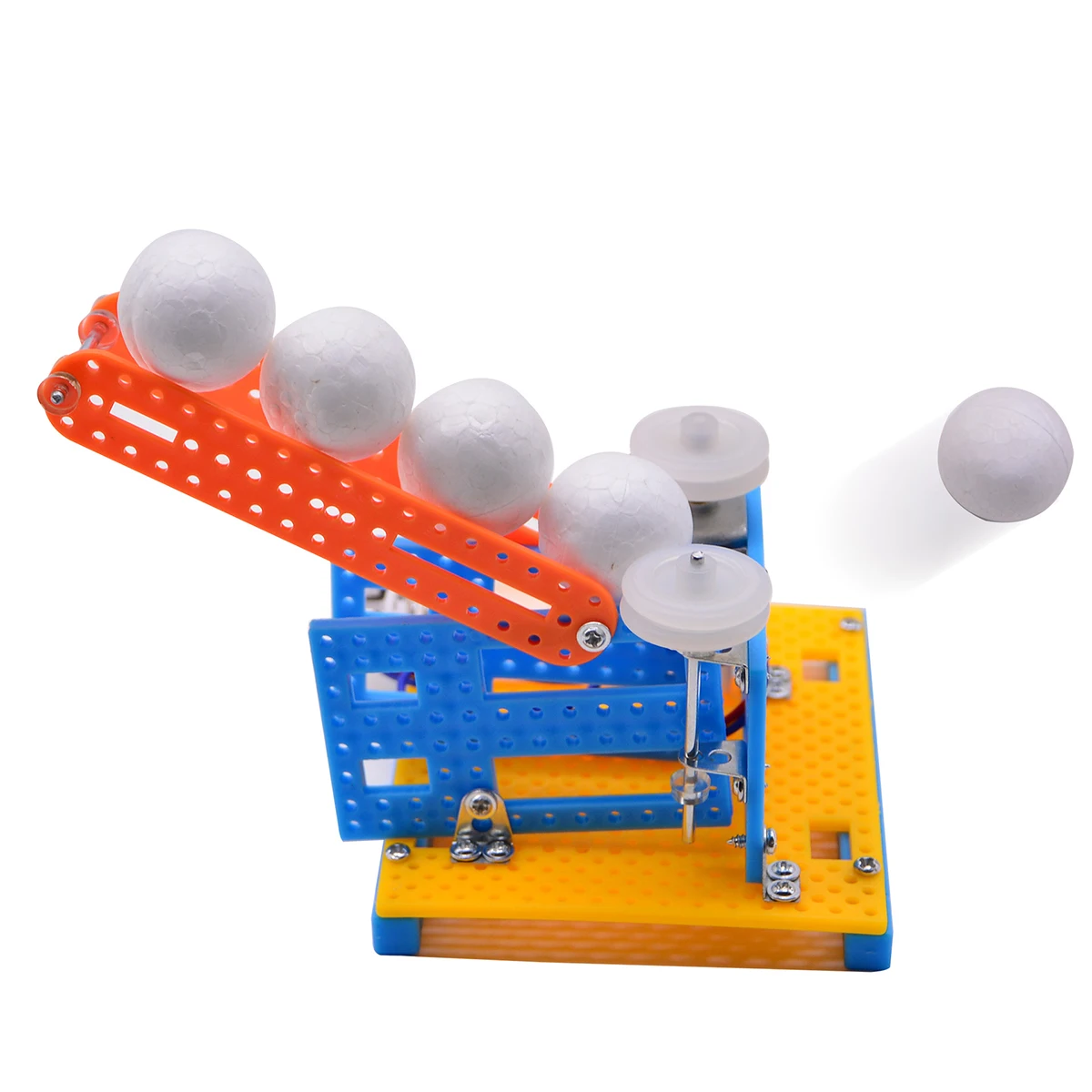 1pc Automatische Pitching Maschine Für Kinder Diy Wissenschaft Kit Pädagogisches Kinder Ping Pong Spiel Lernen Werkzeug Set