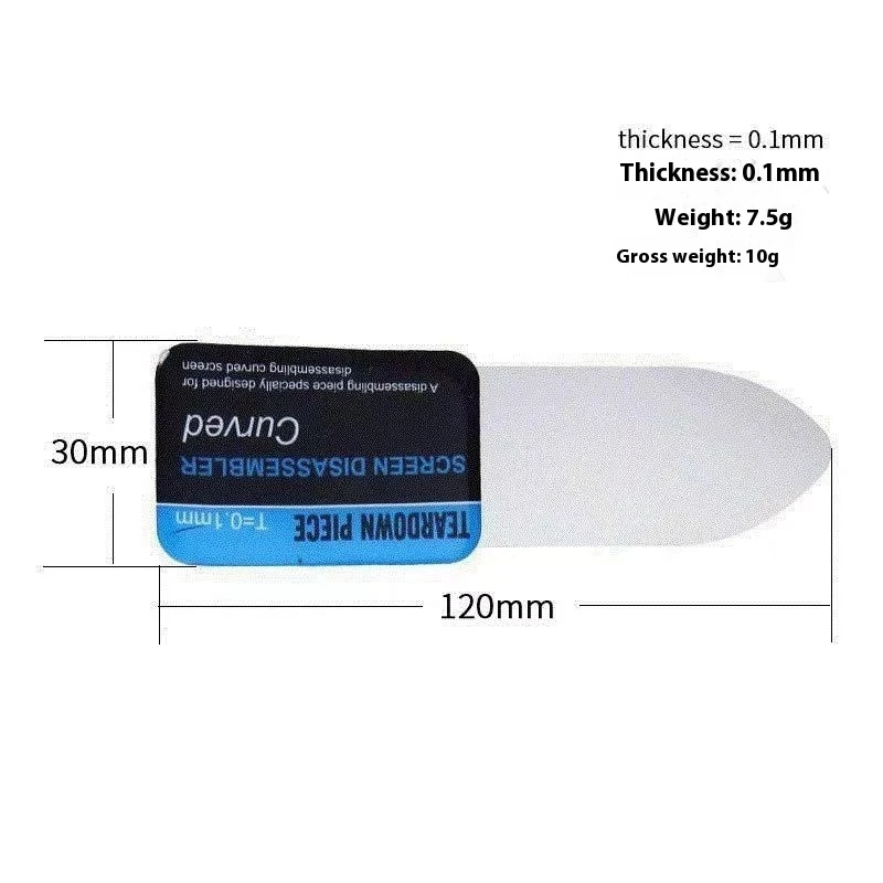 Thin Metal Opening Pry Tool 90-Degree Bend Stainless Steel Opener Tool Opening Removal Pry Tool Kit For Laptop Phone Battery