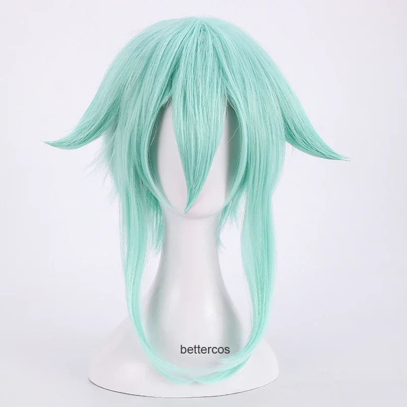 Sword Art Online Sword Sinon Cosplay Wig Asada Shino Blue Heat Resistant Synthetic Hair Wig Wig Cap