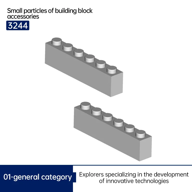 Precision Brick 44Pcs/Lot 3009 Brick 1X6 Basic Blocks Norm Classic Accessorie of Moc Compatibility with Logo Toys