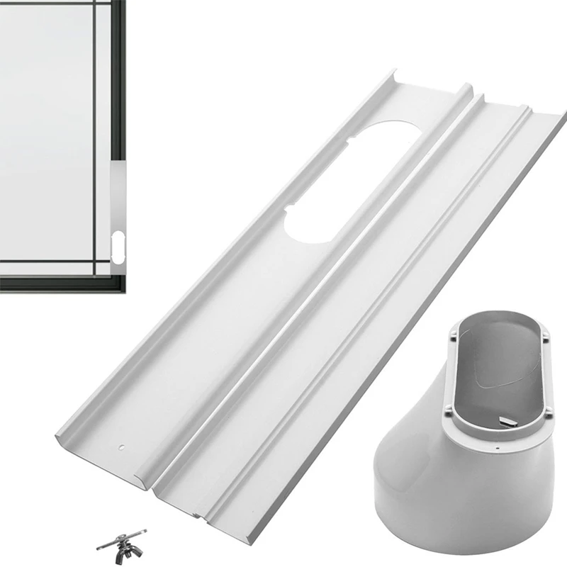 AB15-Exhaust Hose Adapter Kit For Portable Air Conditioner,Adjustable Window Sealing Plate Window Slide Kit,Air Vent Kit