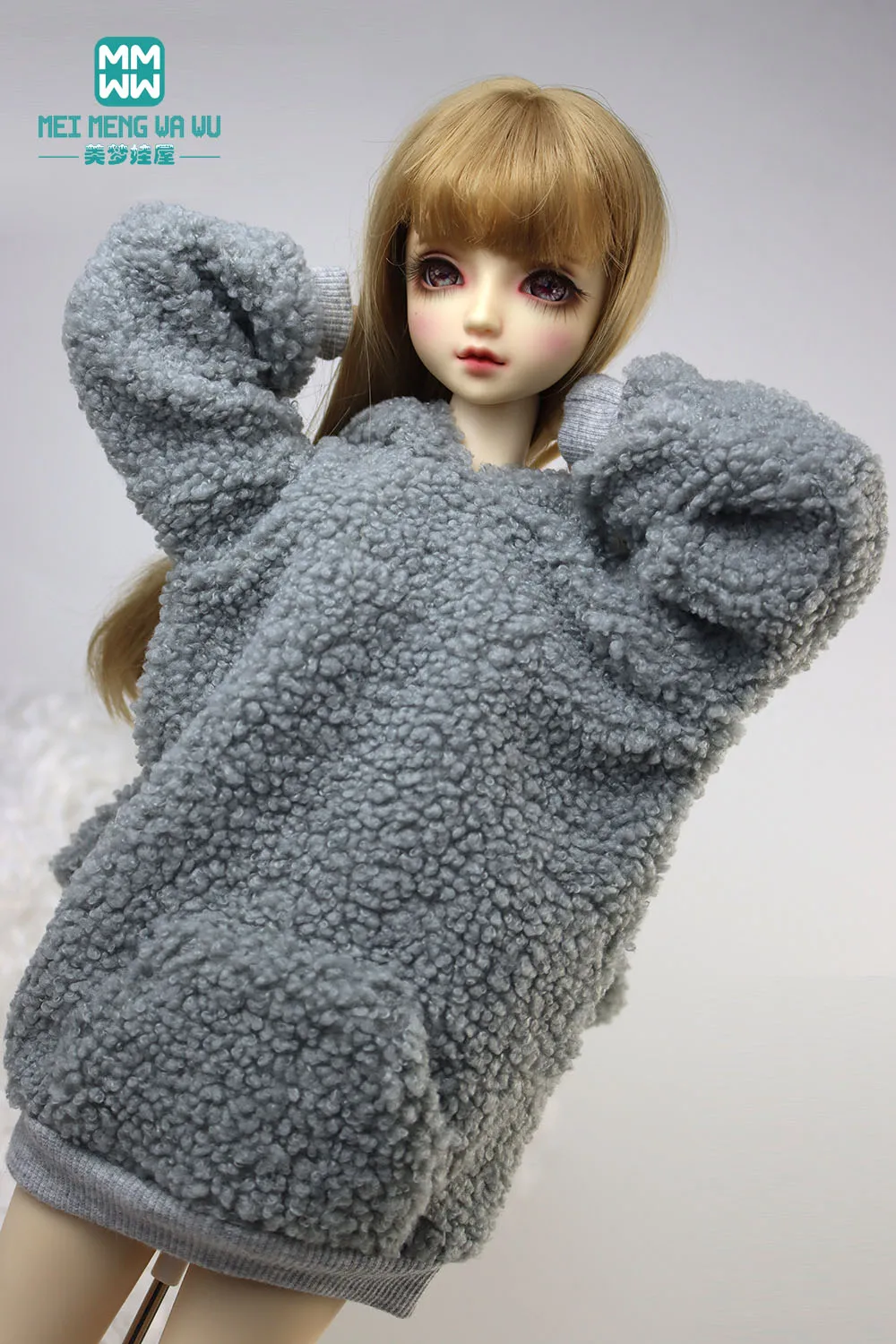 적합 58-60cm 1/3 BJD 옷 DD SD 인형 액세서리 패션 모피 만화 코트 소녀의 선물