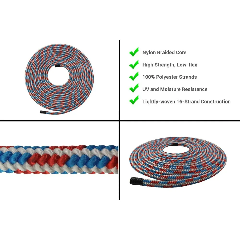 CQ7000ポンド破断強度 - 静的クライミングロープ（アーボリスト用） - 120フィート - プレーンエンド