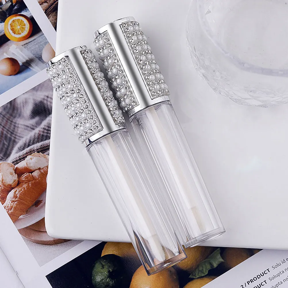 10 Pezzi Tubetti Lucidalabbra da 5ml, Mini Bottiglie in Vetro Ricaricabili per Olio Labbra, Strumento Fai-da-Te, Contenitori per Lucidalabbra