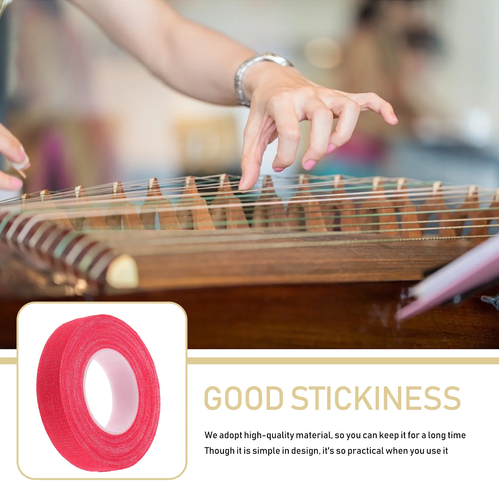 

5pcs Green Guzheng Tape Pipa Supplies Breathable Anti Allergic Finger Tapes Waterproof Cotton Adhesive Stage Performance