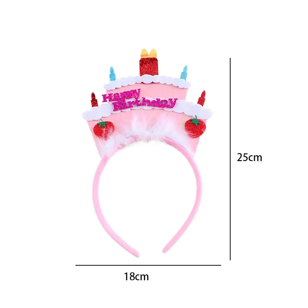 Headdress Crown Candle Happy Birthday Hair Decor Women Hair Hoop Korean Style Headband Hair Accessories Birthday Hairband