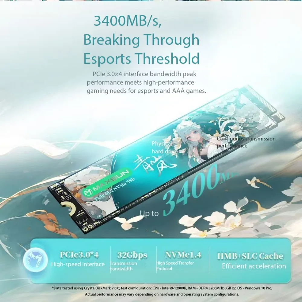 Mingxuan 1TB Solid State Drive NM300A NVMe PCIe3.0 M.2 Computer Storage Qinglan Brand New Authentic Product