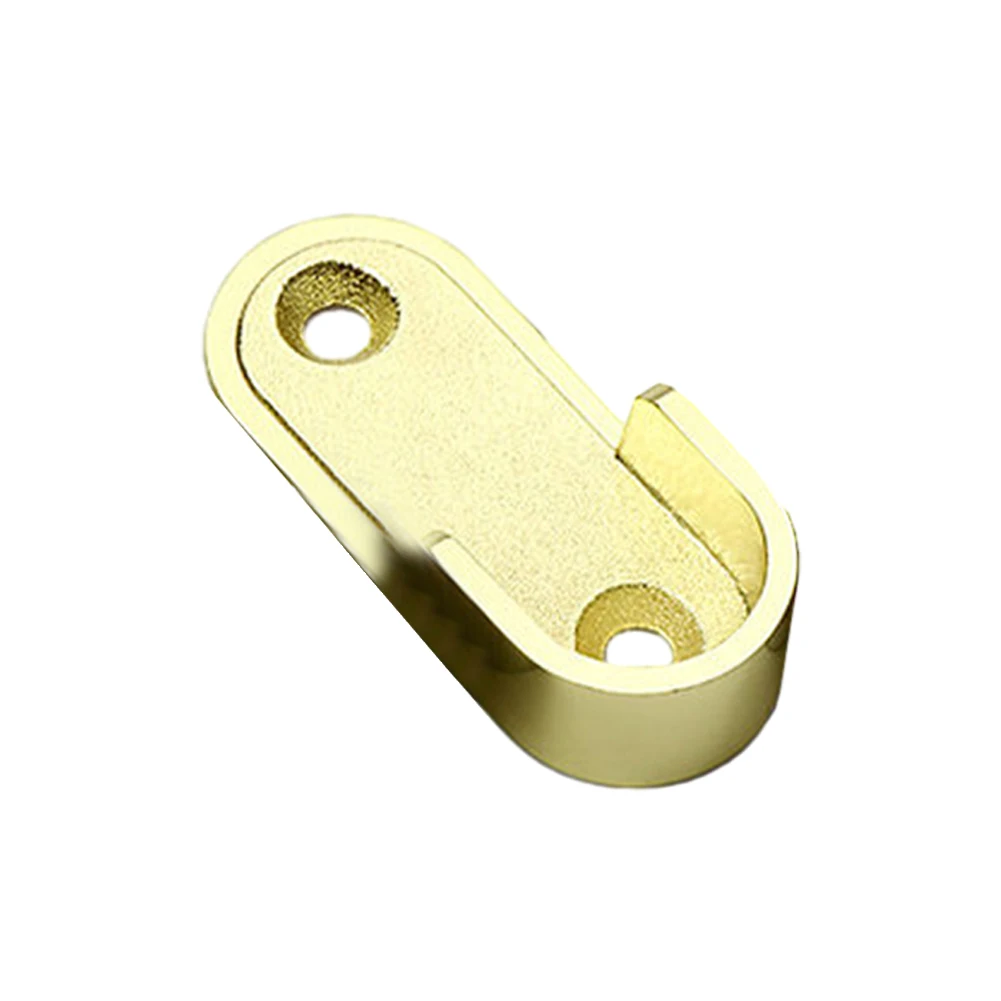 Wardrobe Rod Bracket Holder Closet Pole End Base Shower Curtain Pole Socket End Support Flange Holder U-Shaped Socket Bracket