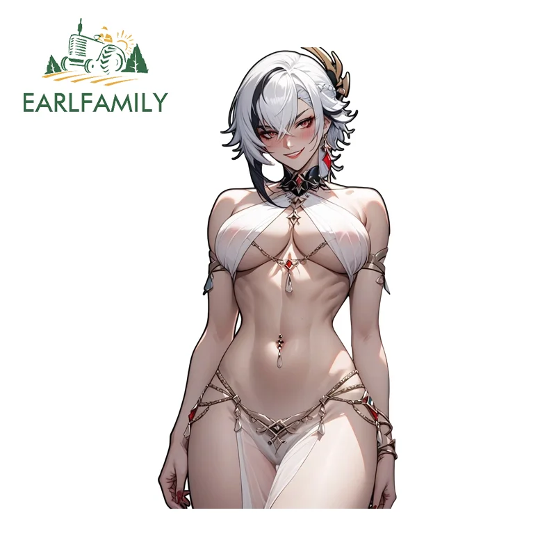 EARLFAMILY Hentai Boobs Sexy Tattoo Girl NSFW Adesivi per auto Artistico Skateboard Tavola da surf Decalcomanie Protezione solare Trolley Accessori