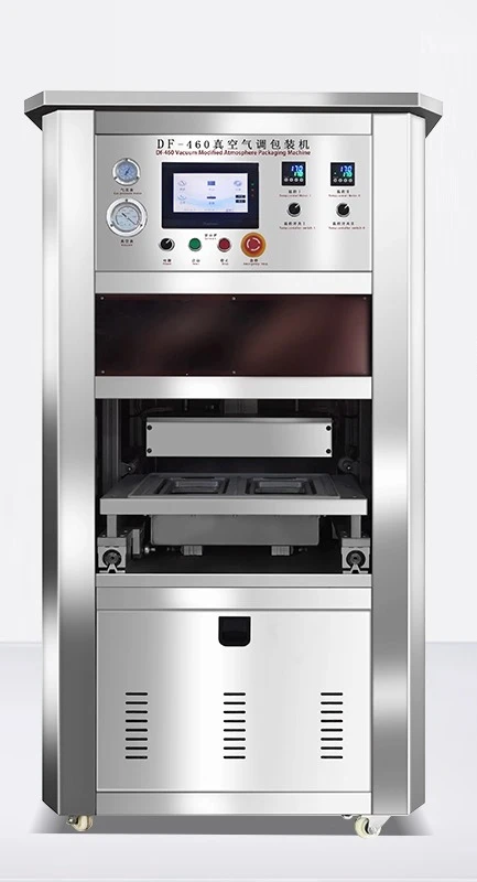 

Vacuum filling nitrogen lunch box sealing machine Modified atmosphere fresh-keeping packaging machine Box sealing machine
