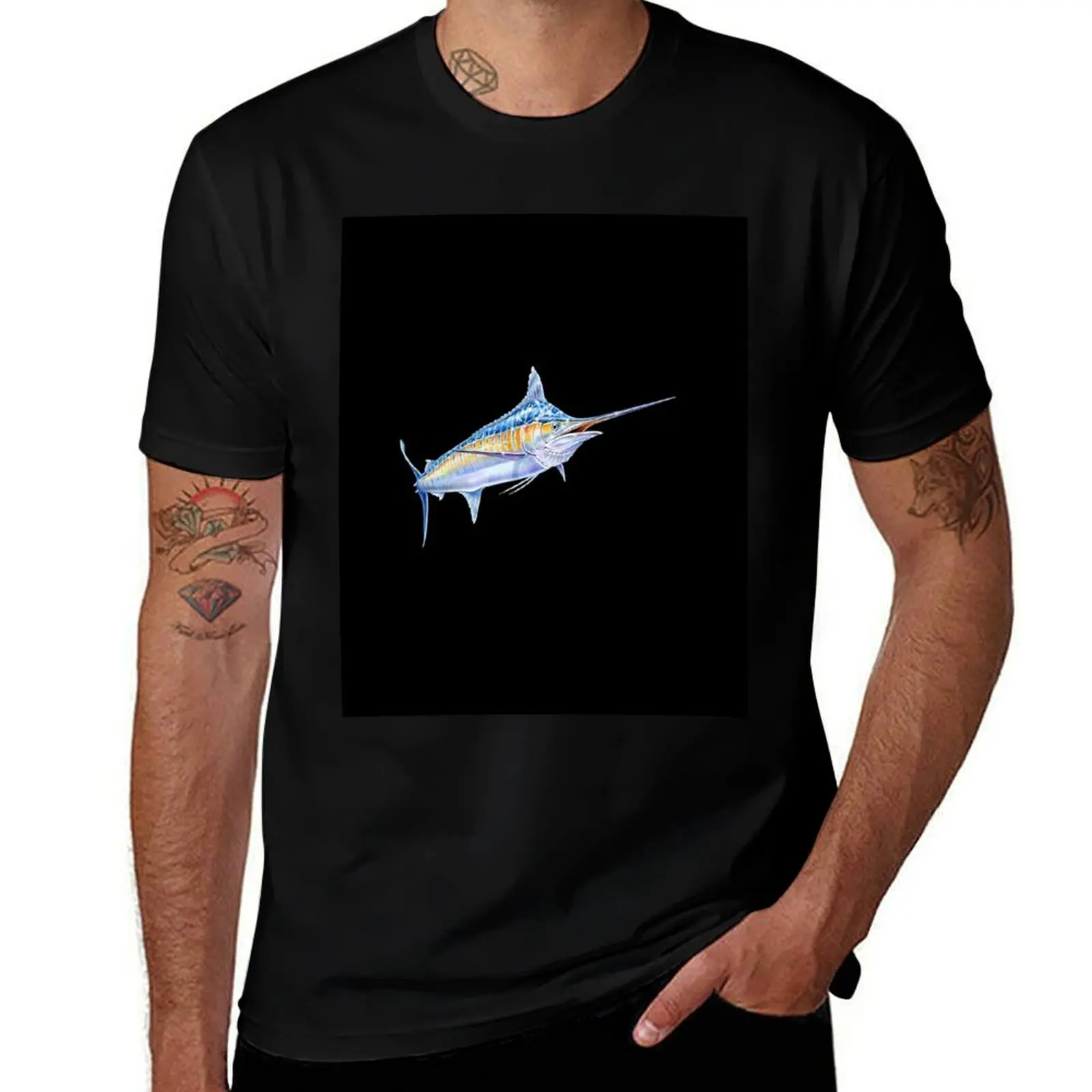 

Blue Marlin T-Shirt Work Outdoor T-Shirt for Men