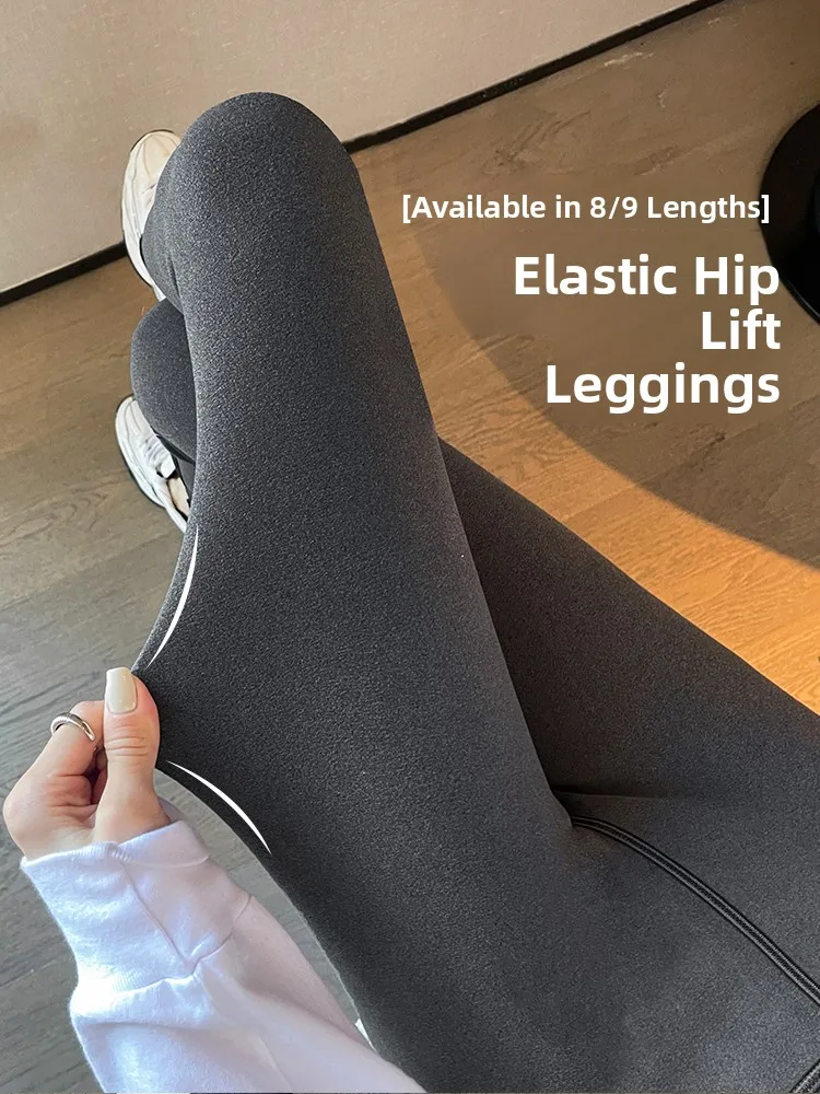 

Женские утепленные леггинсы с высокой талией для йоги, эластичные, ветрозащитные, для зимы, повседневные, длинные брюки